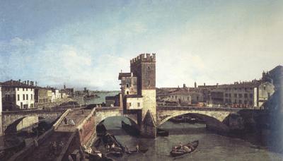 Bernardo Bellotoo View of the Ponte delle Navi,Verona (nn03) oil painting image
